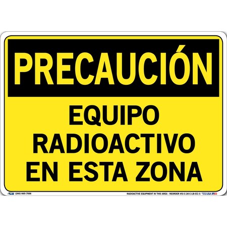 Vestil Vinyl Label Sign, 10-1/2" Height, 14-1/2" Width, Vinyl Label, Rectangle, Spanish SI-C-24-C-LB-011-S